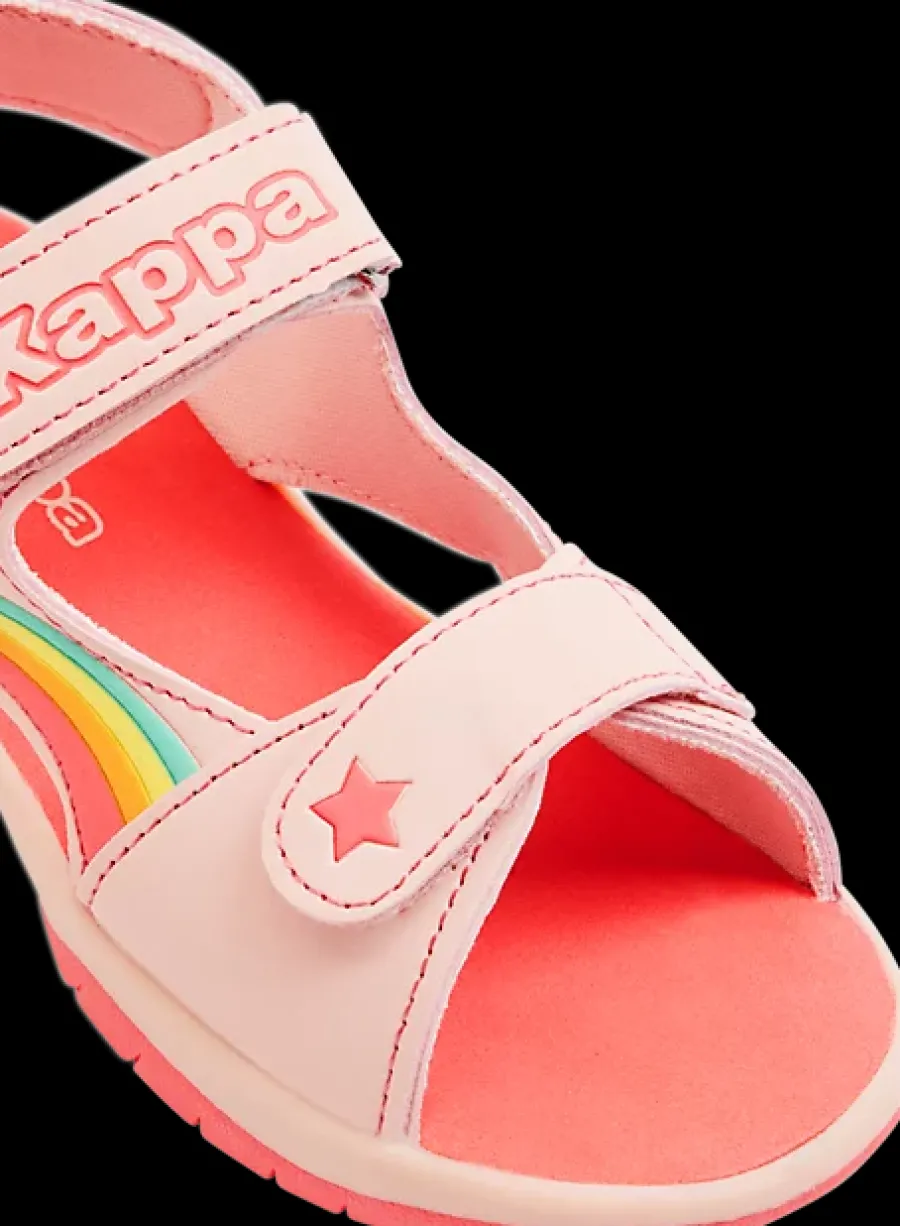 Hot różowe sandały dziewczęce z motywem tęczy Dzieci Sandały