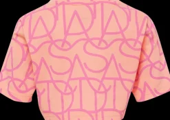 New różowy crop top dziewczęcy Odzież