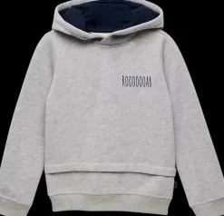 Outlet szara bluza dziecięca z kapturem Dzieci Odzież
