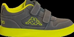 Sale szare sneakersy dziecięce na jaskrawej podeszwie Dzieci Sportowe