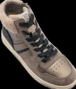 Clearance szarobrązowe ocieplane sneakersy damskie Damskie Botki