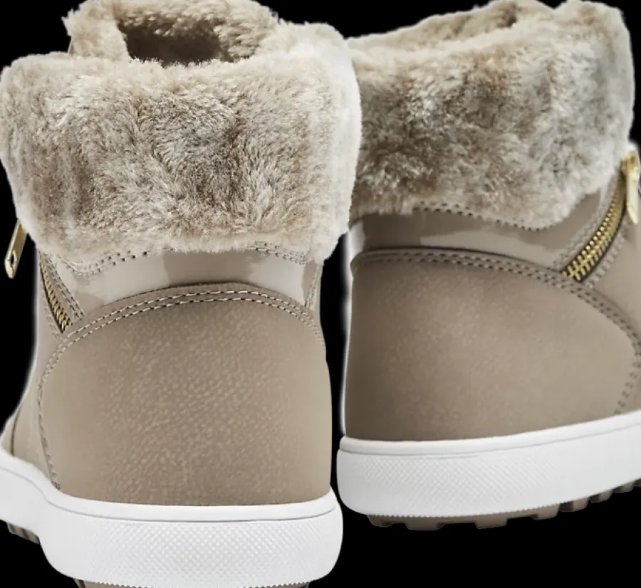 Discount szarobrązowe ocieplane sneakersy damskie Damskie Sportowe
