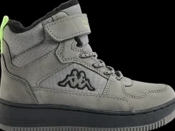 Outlet szaro-czarne ocieplane sneakersy dziecięce Shab Fur Dzieci Kozaki|Sportowe
