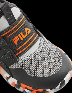 Outlet szaro-pomarańczowe sneakersy dziecięce Dzieci Sportowe
