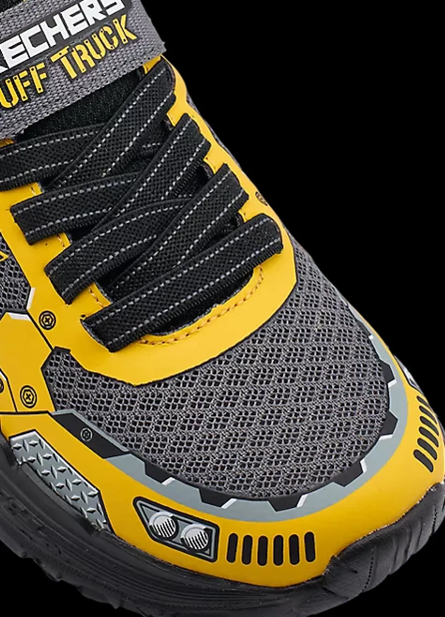 Outlet szaro-żółto-czarne sneakersy dziecięce Skech Tracks Dzieci Sportowe